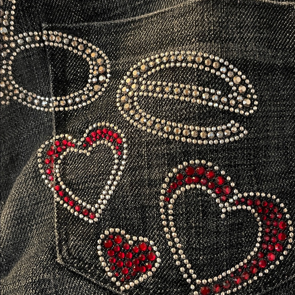 🎀🩷🎀🩷🎀🩷 BEBE RHINESTONE HEART JEANS🩷🎀🩷🎀🩷🎀🩷🎀 - Picture 3 of 9